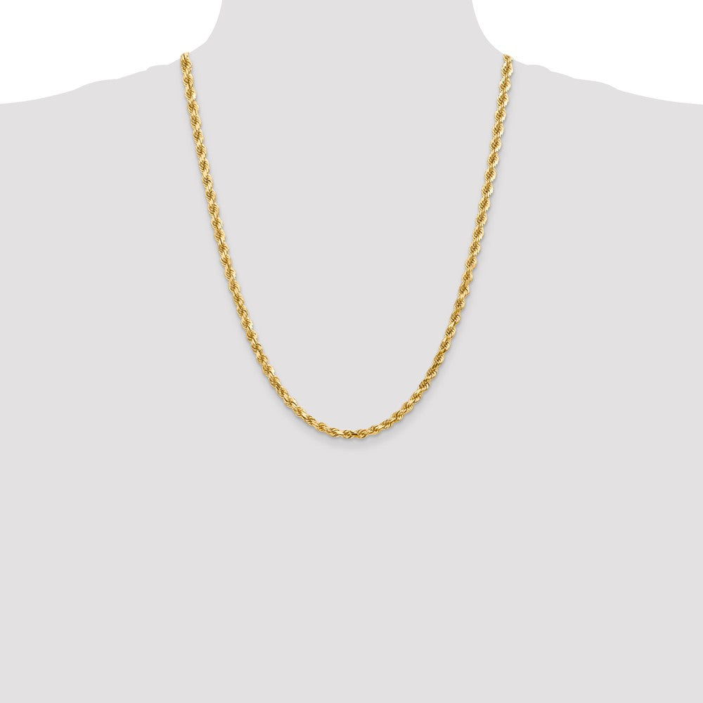 14K 4.5mm Diamond-cut Rope with Lobster Clasp Chain