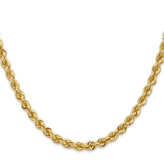 14K 5mm Regular Rope with Lobster Clasp Chain