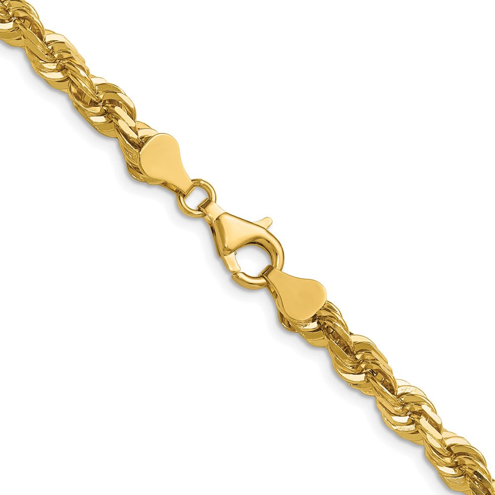 14K 5.5mm Diamond-cut Rope with Fancy Lobster Clasp Chain