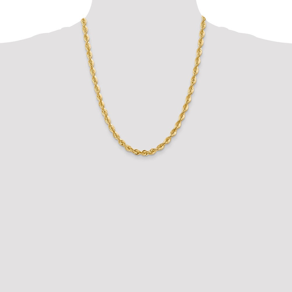 14K 6mm Regular Rope with Lobster Clasp Chain