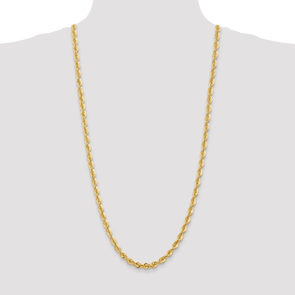 14K 6mm Regular Rope with Fancy Lobster Clasp Chain