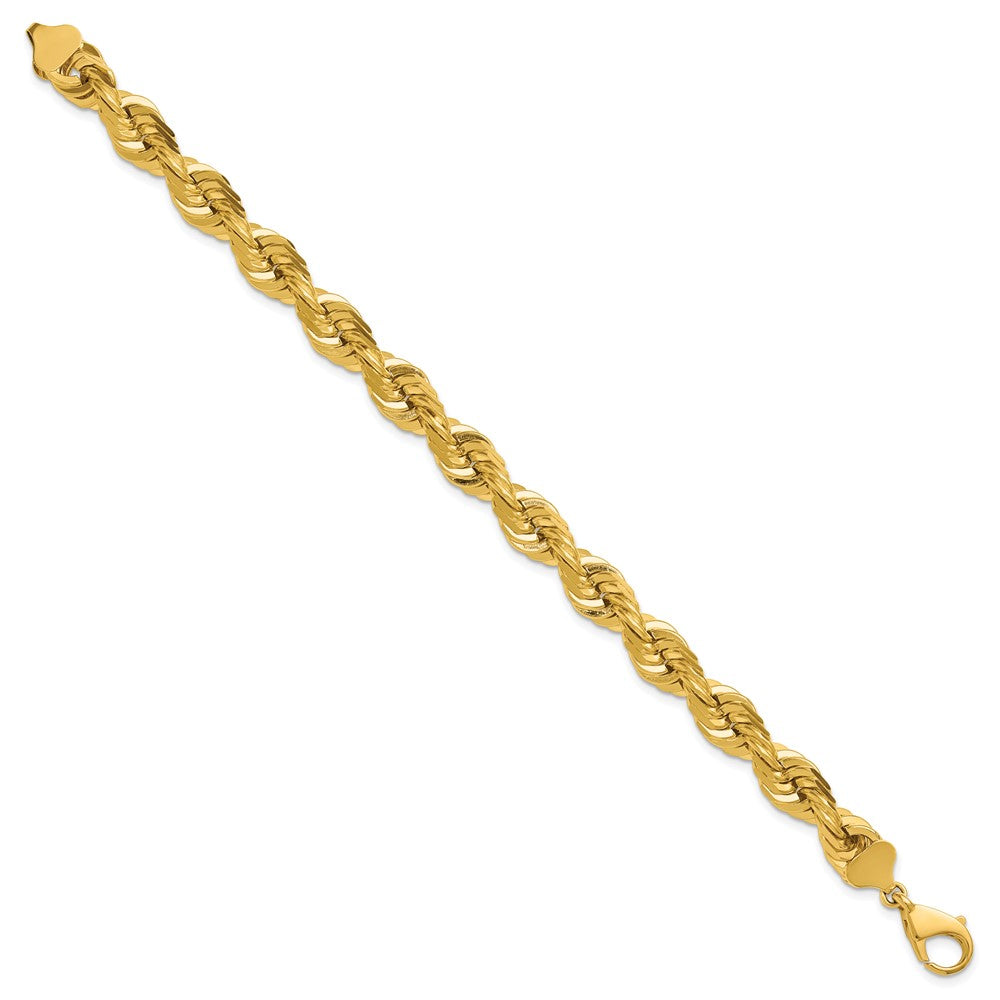 14K 10mm Diamond-cut Rope with Fancy Lobster Clasp Chain