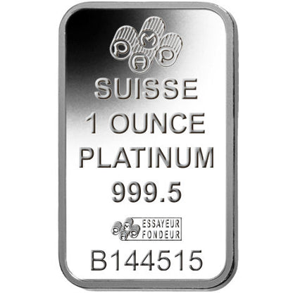1 oz PAMP Suisse Fortuna Platinum Bar (New w/ Assay)
