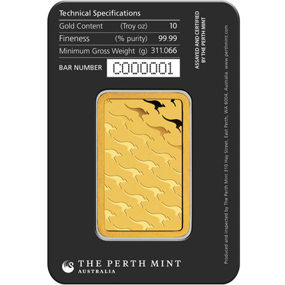 10 oz Perth Mint Gold Bar (New w/ Assay)