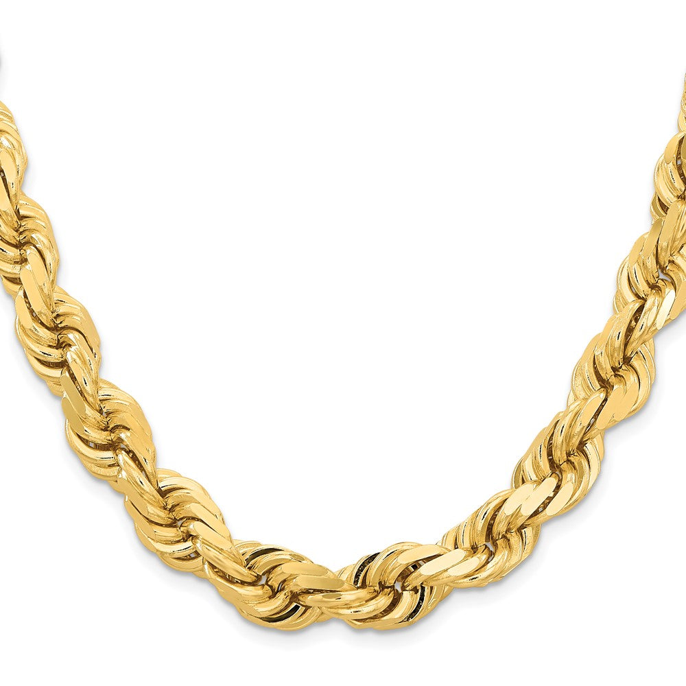 14K 12mm Diamond-cut Rope with Fancy Lobster Clasp Chain
