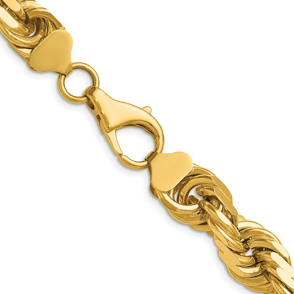 14K 12mm Diamond-cut Rope with Fancy Lobster Clasp Chain