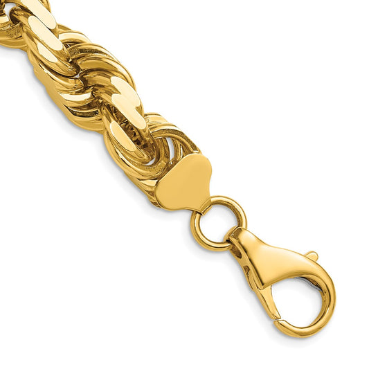 14K 12mm Diamond-cut Rope with Fancy Lobster Clasp Chain