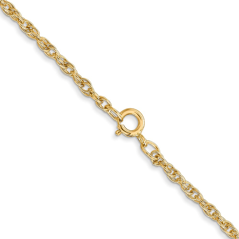14K Carded 1.55mm Cable Rope with Spring Ring Clasp Chain