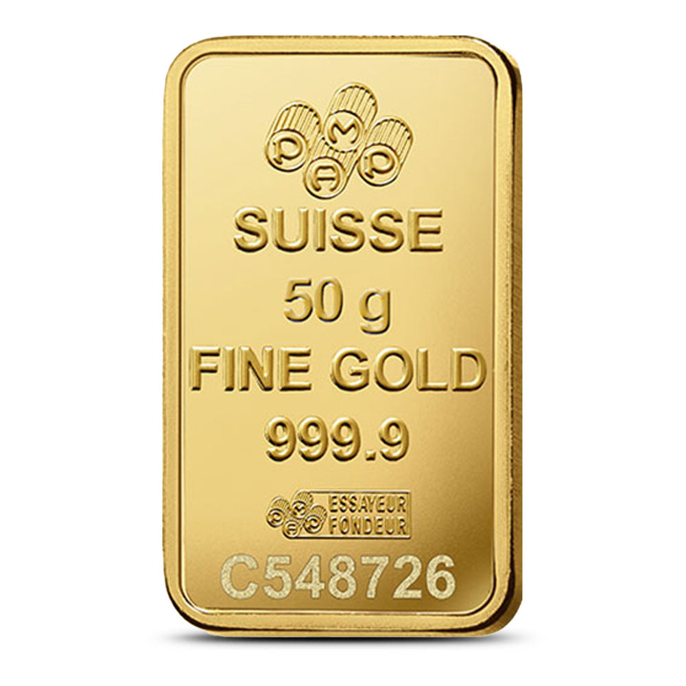 50 Gram PAMP Suisse Fortuna Veriscan Gold Bar (New, w/ Assay)