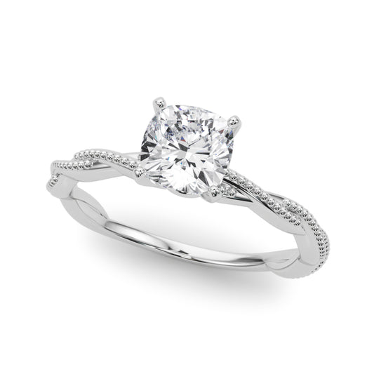 Twisting Milgrain Engagement Ring – Setting (Size 6.75)