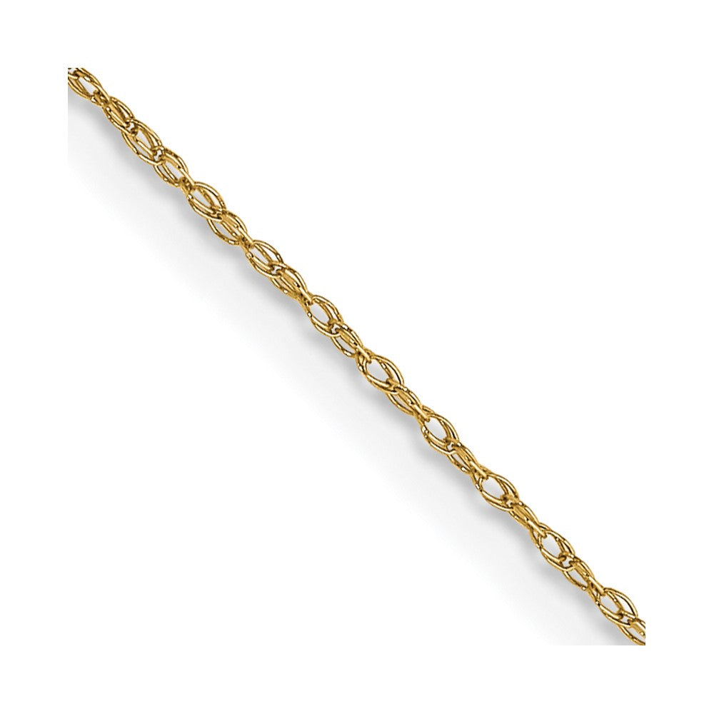 14K Carded .5mm Cable Rope with Spring Ring Clasp Chain