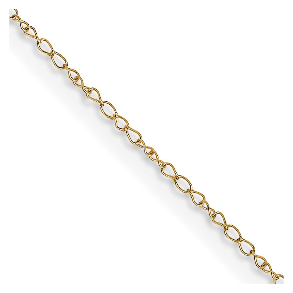 14K Carded .42mm Curb with Spring Ring Clasp Chain