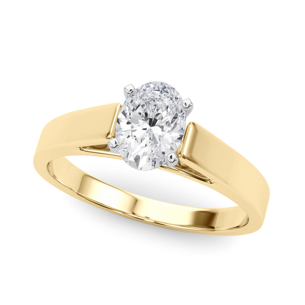 18k Yellow Gold Solitaire Engagement Rings – Setting (Size 4.75)