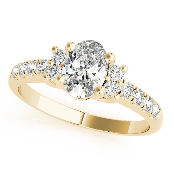 Single Row Oval Shape Color Ring – Setting (Size 6)