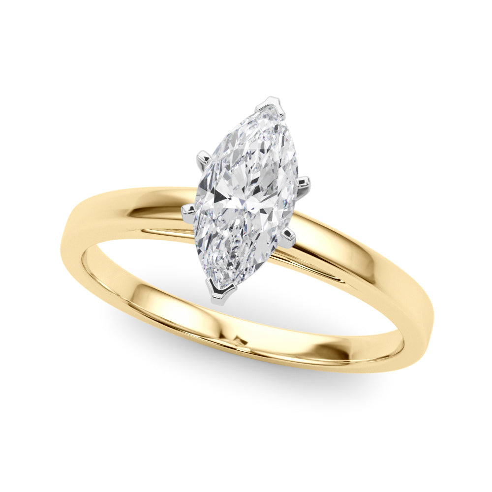 Classic Plain Cathedral Engagement Ring – Setting (Size 8)