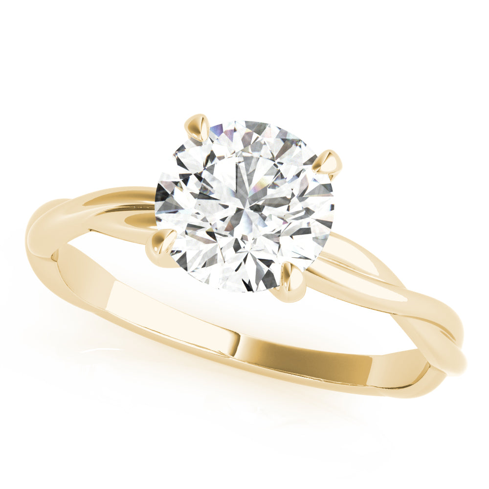 Twisted Solitaire Engagement Ring – Setting (Size 6.5)