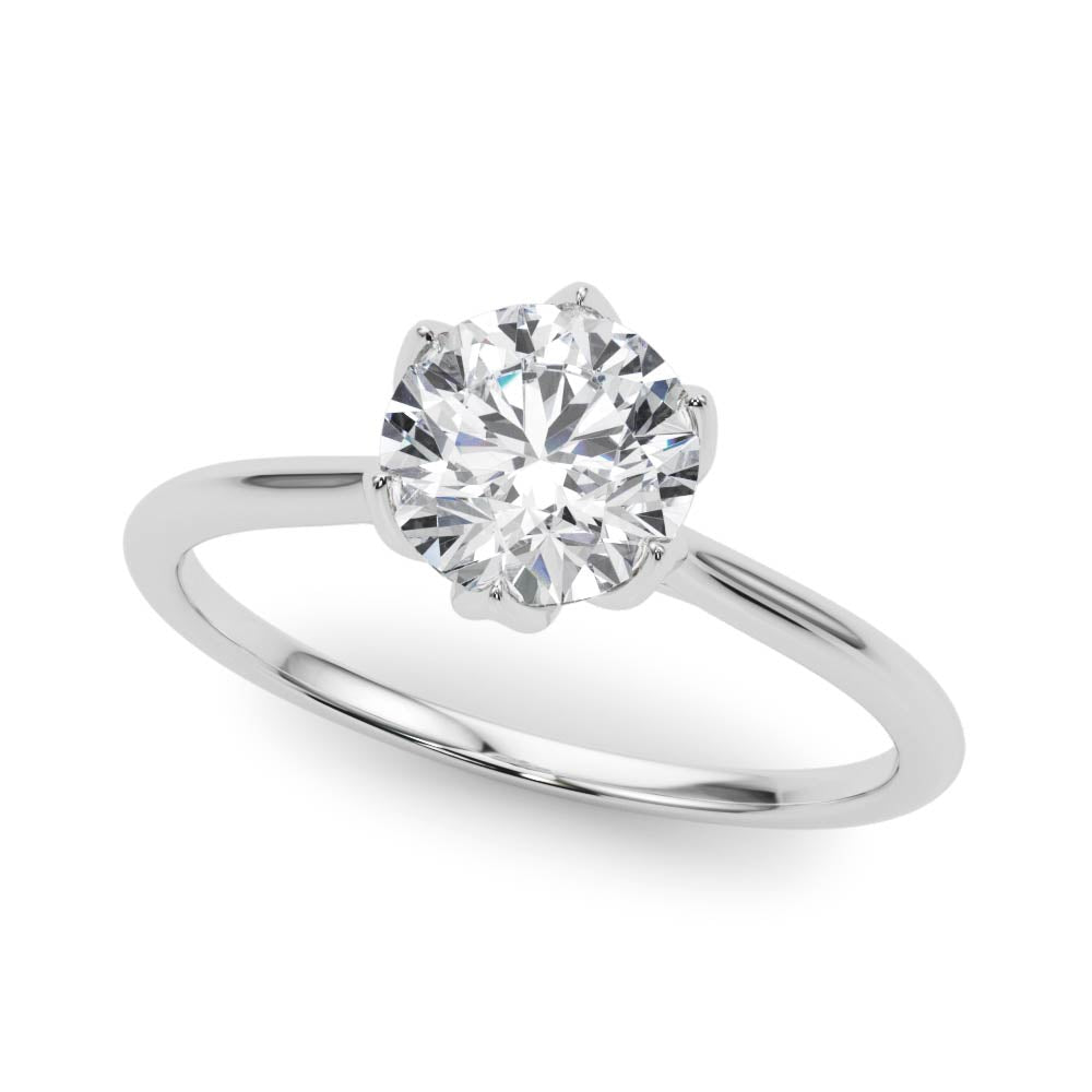 Tulip Solitaire Engagement Ring – Setting (Size 3.5)