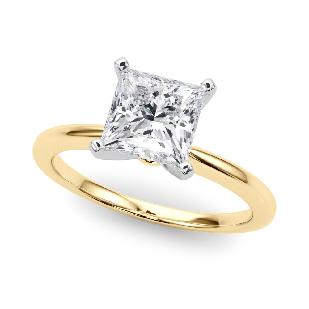 18k Yellow Gold Solitaire Engagement Rings – Setting (Size 4)