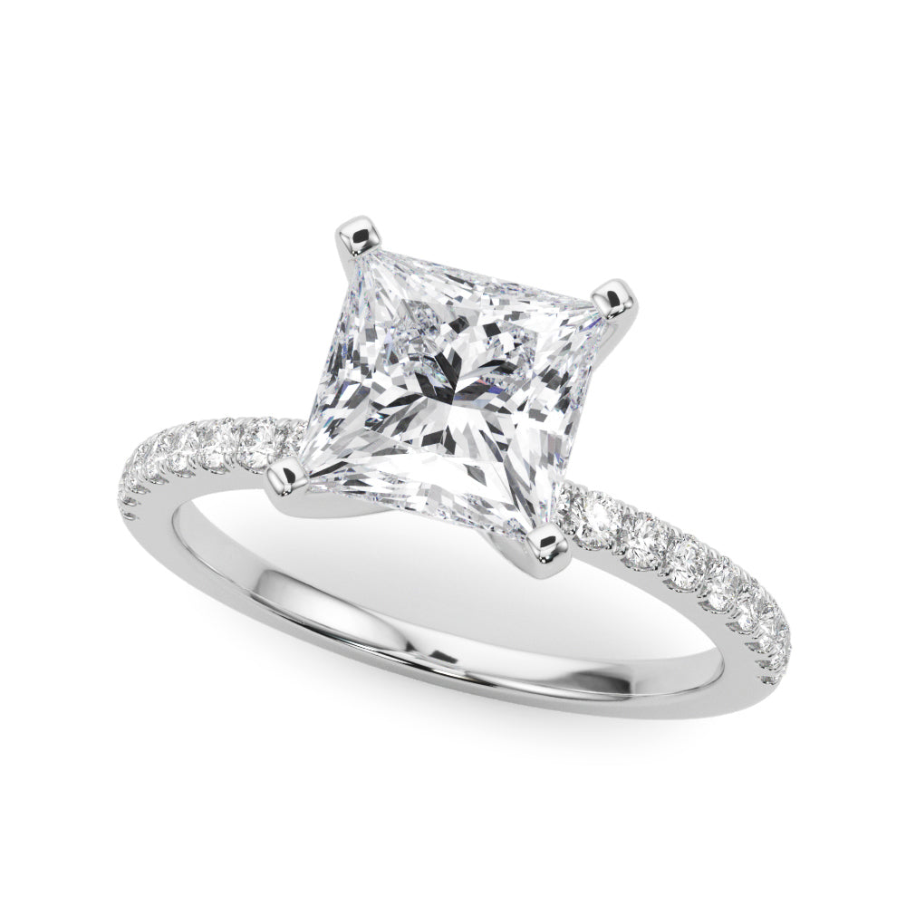 Single Row Engagement Ring – Setting (Size 4.25)
