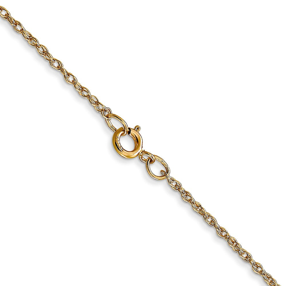 14K Carded .95mm Cable Rope with Spring Ring Clasp Chain