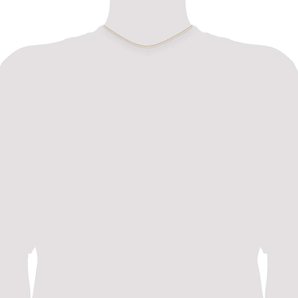 14K Carded .95mm Cable Rope with Spring Ring Clasp Chain