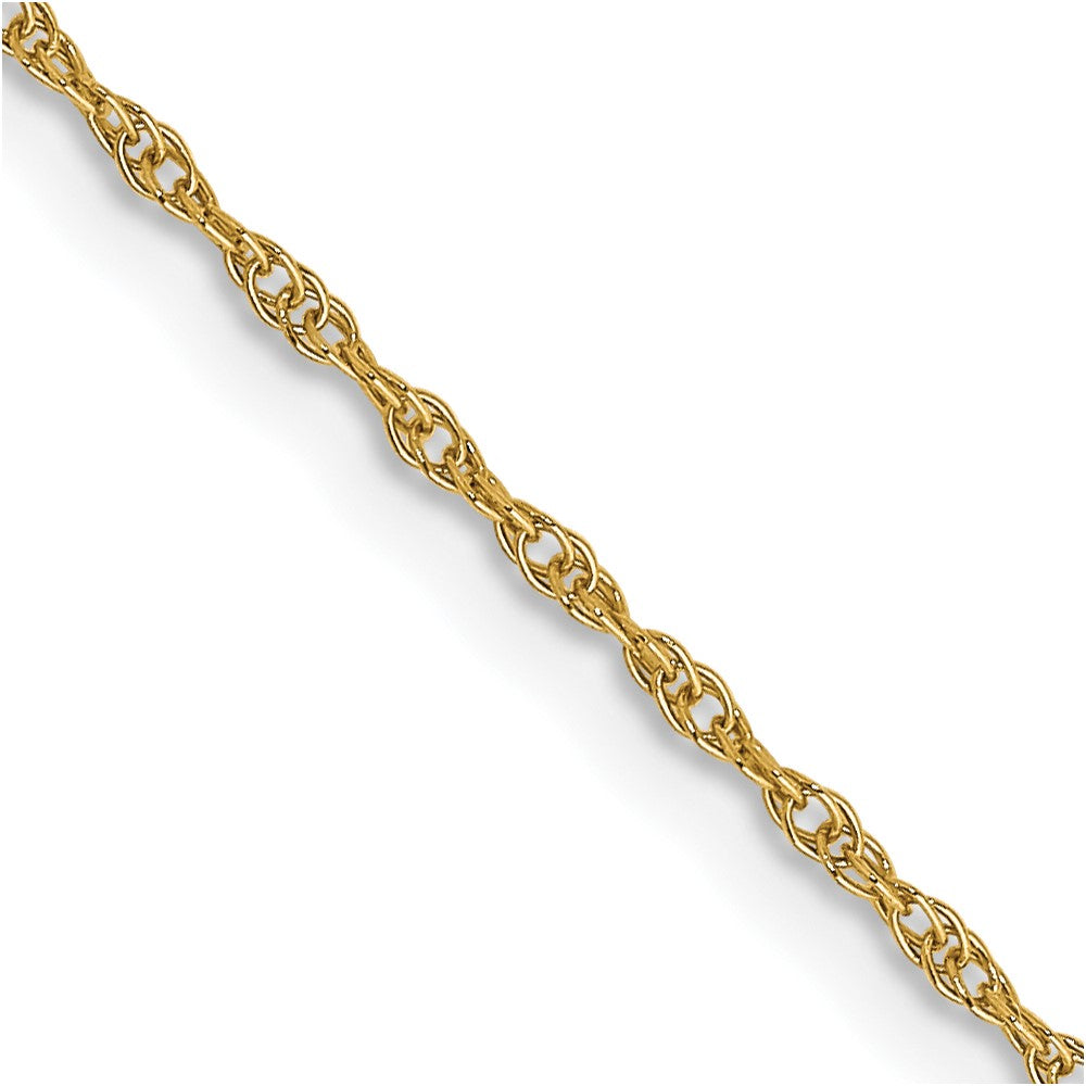 14K Carded .95mm Cable Rope with Spring Ring Clasp Chain