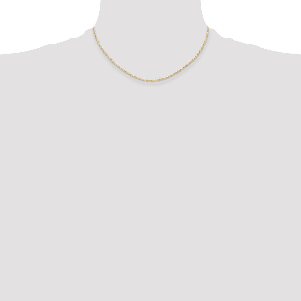 14K Carded 1.15mm Cable Rope with Spring Ring Clasp Chain