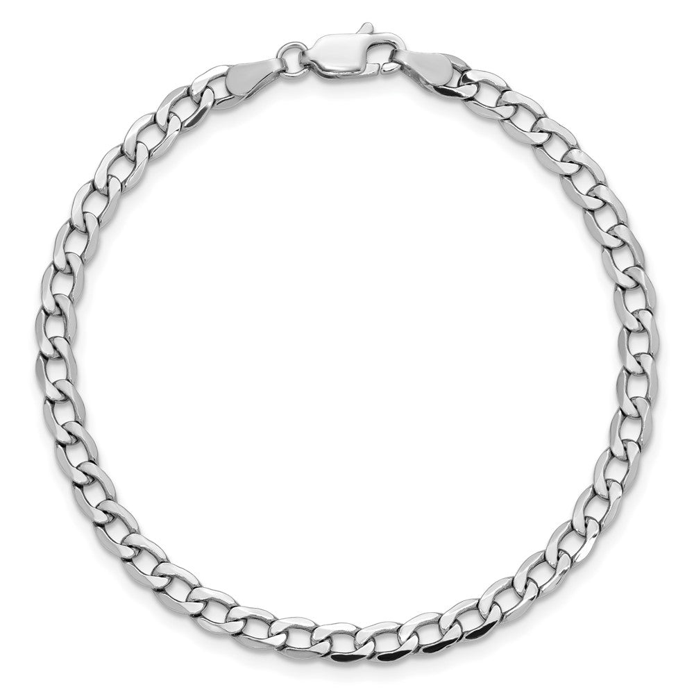 14k White Gold 4.3mm Semi-Solid Curb Chain