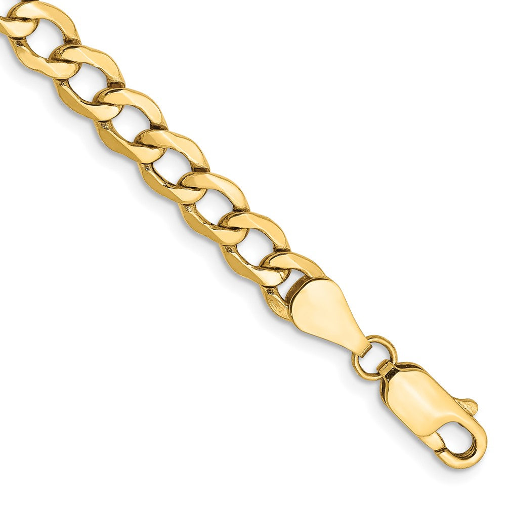 14K 5.25mm Semi-Solid Curb with Lobster Clasp Bracelet