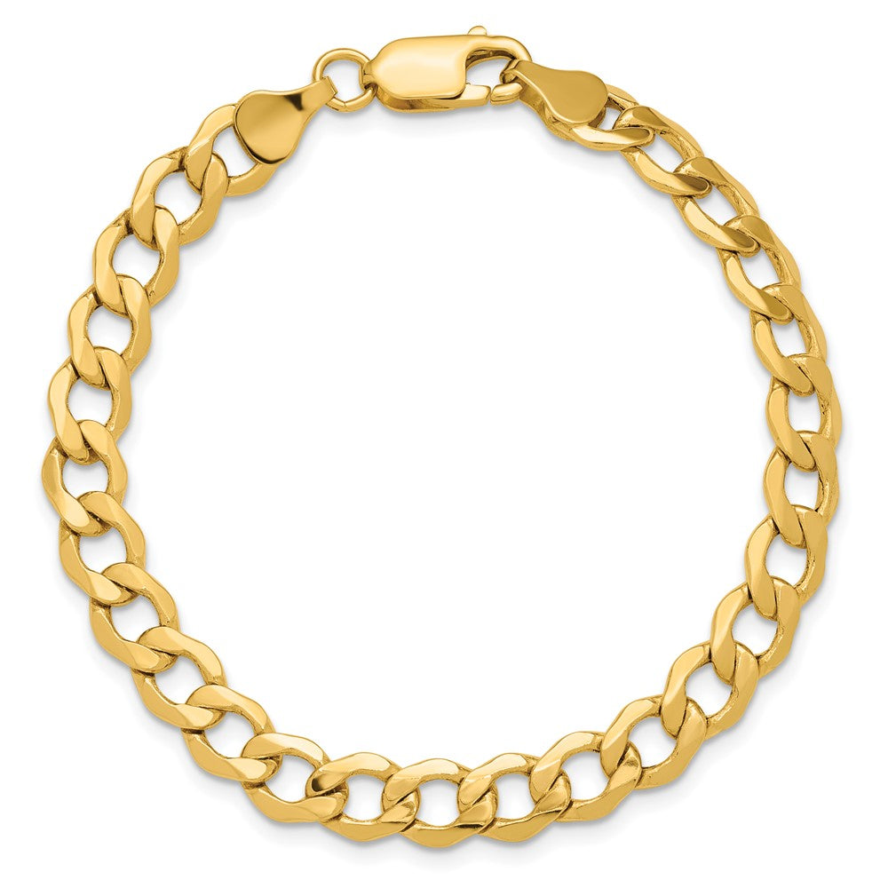 14k 6.5mm Semi-Solid Curb Chain