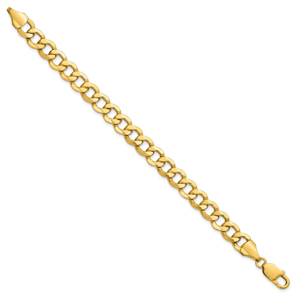 14k 9mm Semi-Solid Curb Chain