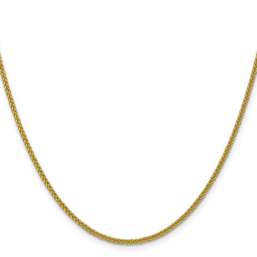 14K 2mm Semi-Solid 3-Wire Wheat with Lobster Clasp Chain