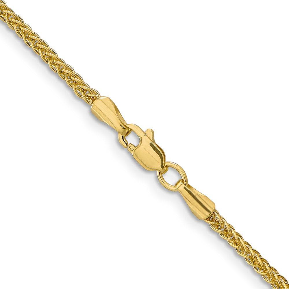 14K 2mm Semi-Solid 3-Wire Wheat with Lobster Clasp Chain