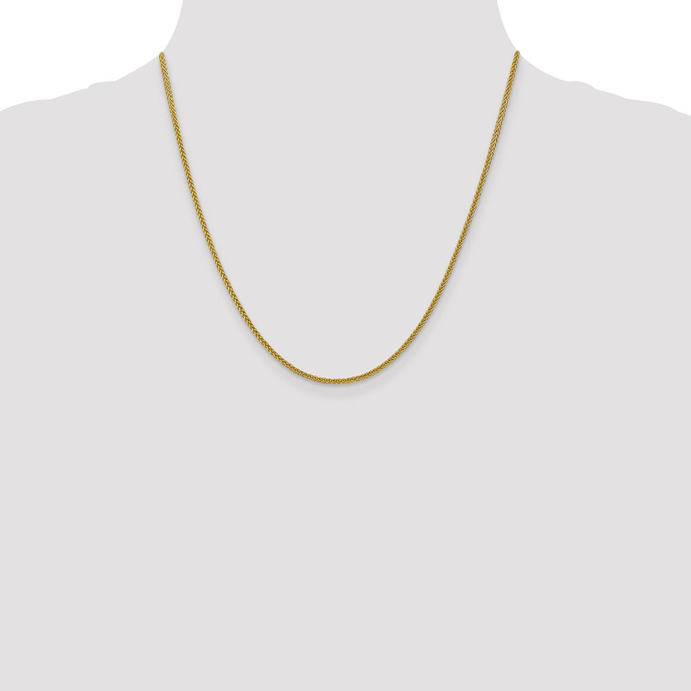 14K 2mm Semi-Solid 3-Wire Wheat with Lobster Clasp Chain