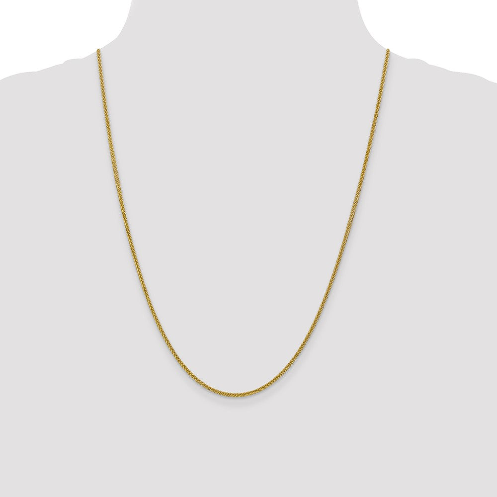 14K 2mm Semi-Solid 3-Wire Wheat with Lobster Clasp Chain
