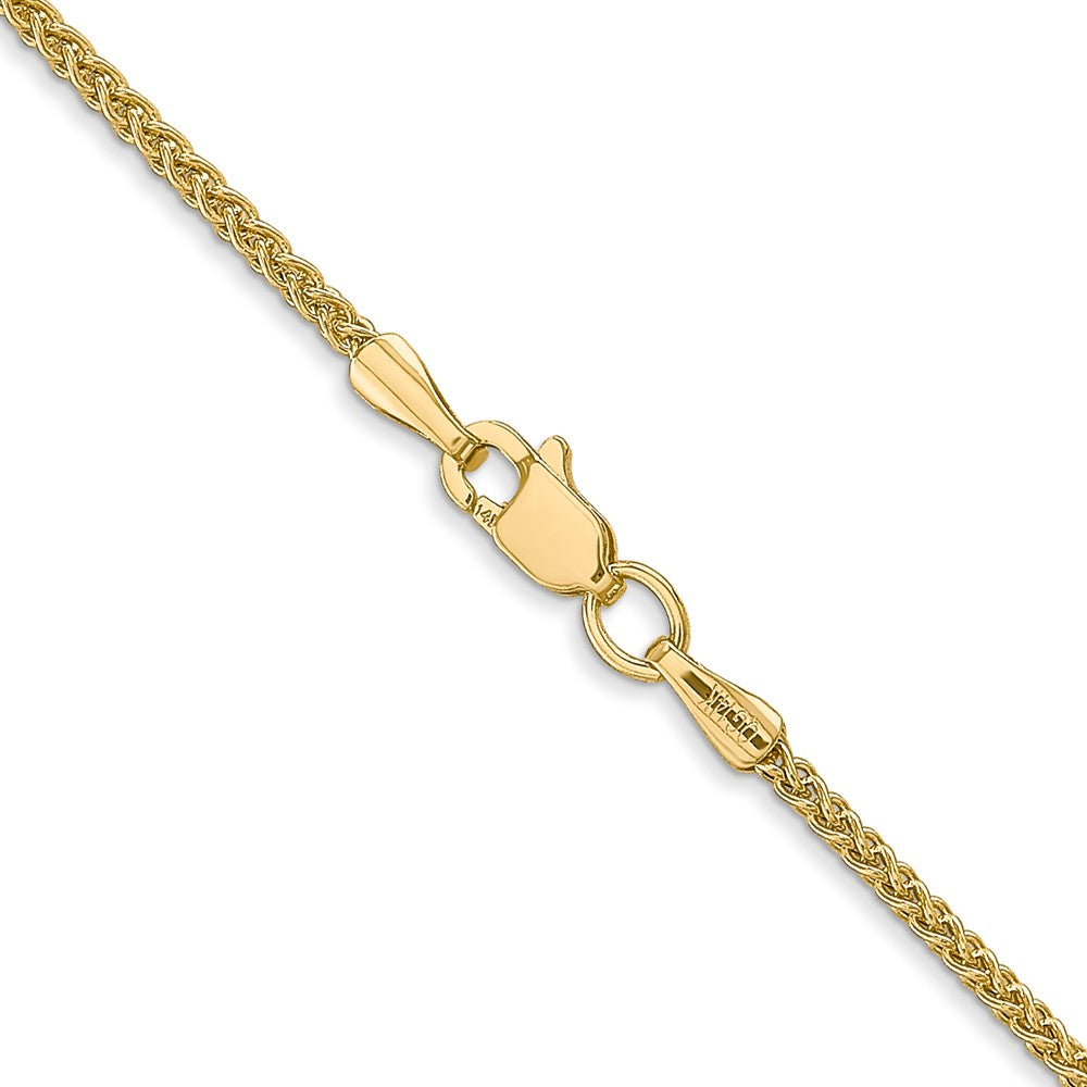 14K 1.55mm Semi-Solid Wheat with Lobster Clasp Chain