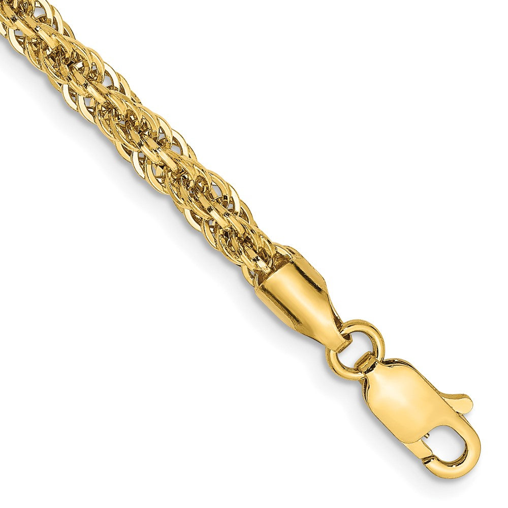 14K 3.3mm Diamond-cut Semi Solid with Lobster Clasp Chain