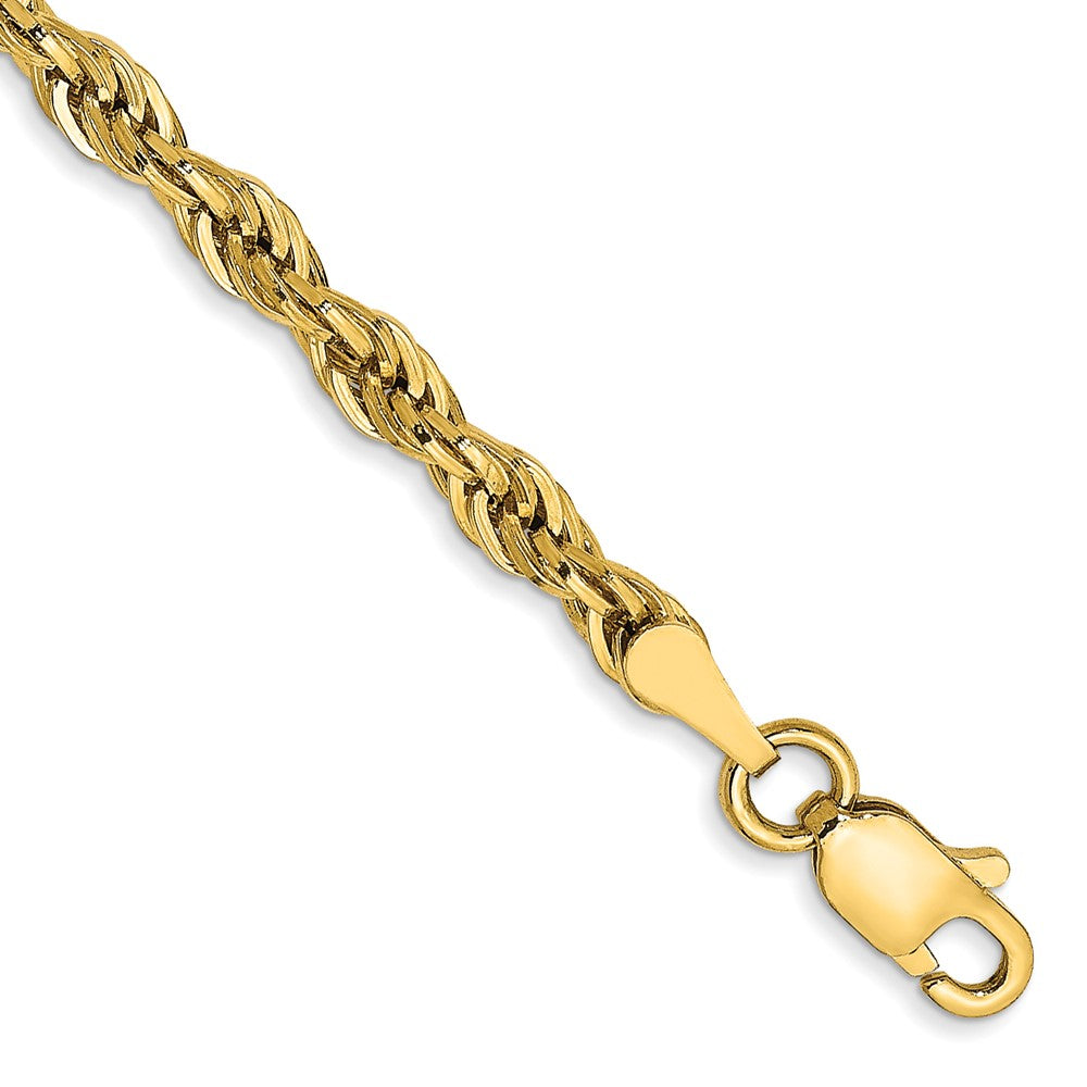 14K 3mm Semi Solid Rope with Lobster Clasp Chain