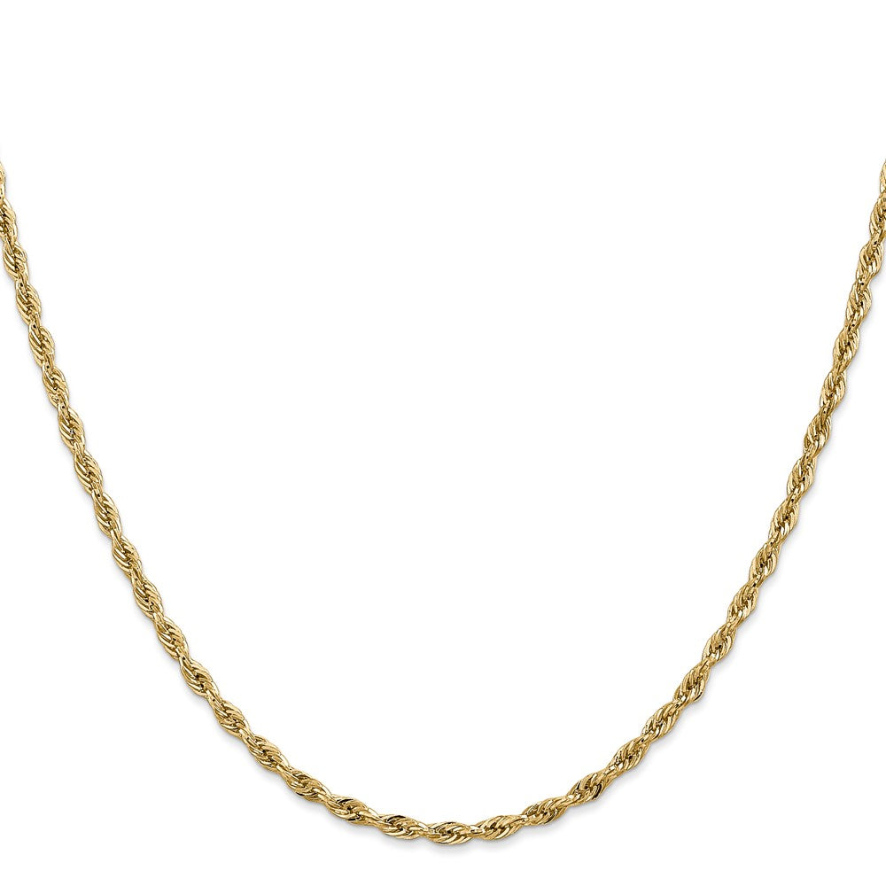 14K 2.8mm Semi Solid Rope with Lobster Clasp Chain