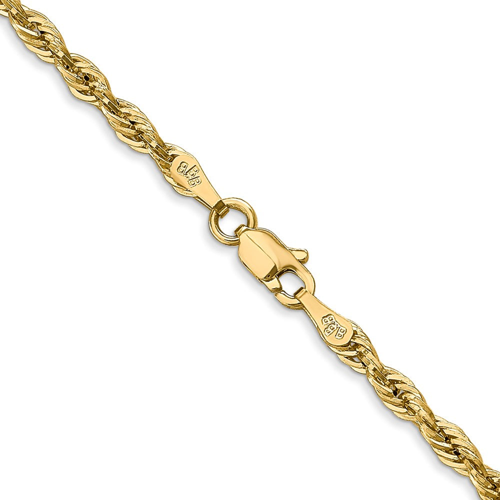 14K 2.8mm Semi Solid Rope with Lobster Clasp Chain