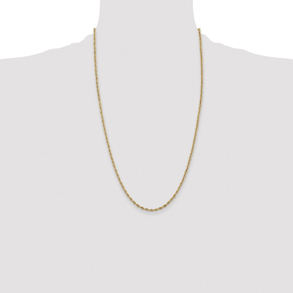 14K 2.8mm Semi Solid Rope with Lobster Clasp Chain