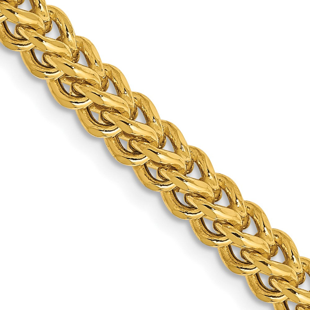 14K 3.7mm Semi-Solid Franco with Fancy Lobster Clasp Chain