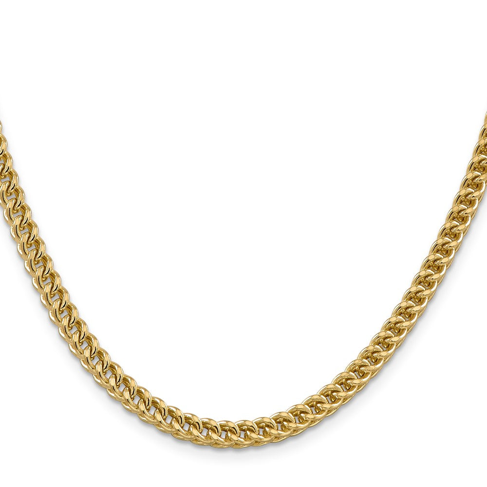 14K 4.5mm Semi-Solid Franco with Fancy Lobster Clasp Chain