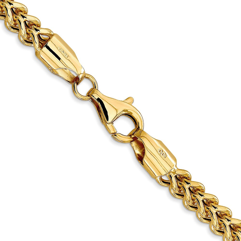 14K 4.5mm Semi-Solid Franco with Fancy Lobster Clasp Chain