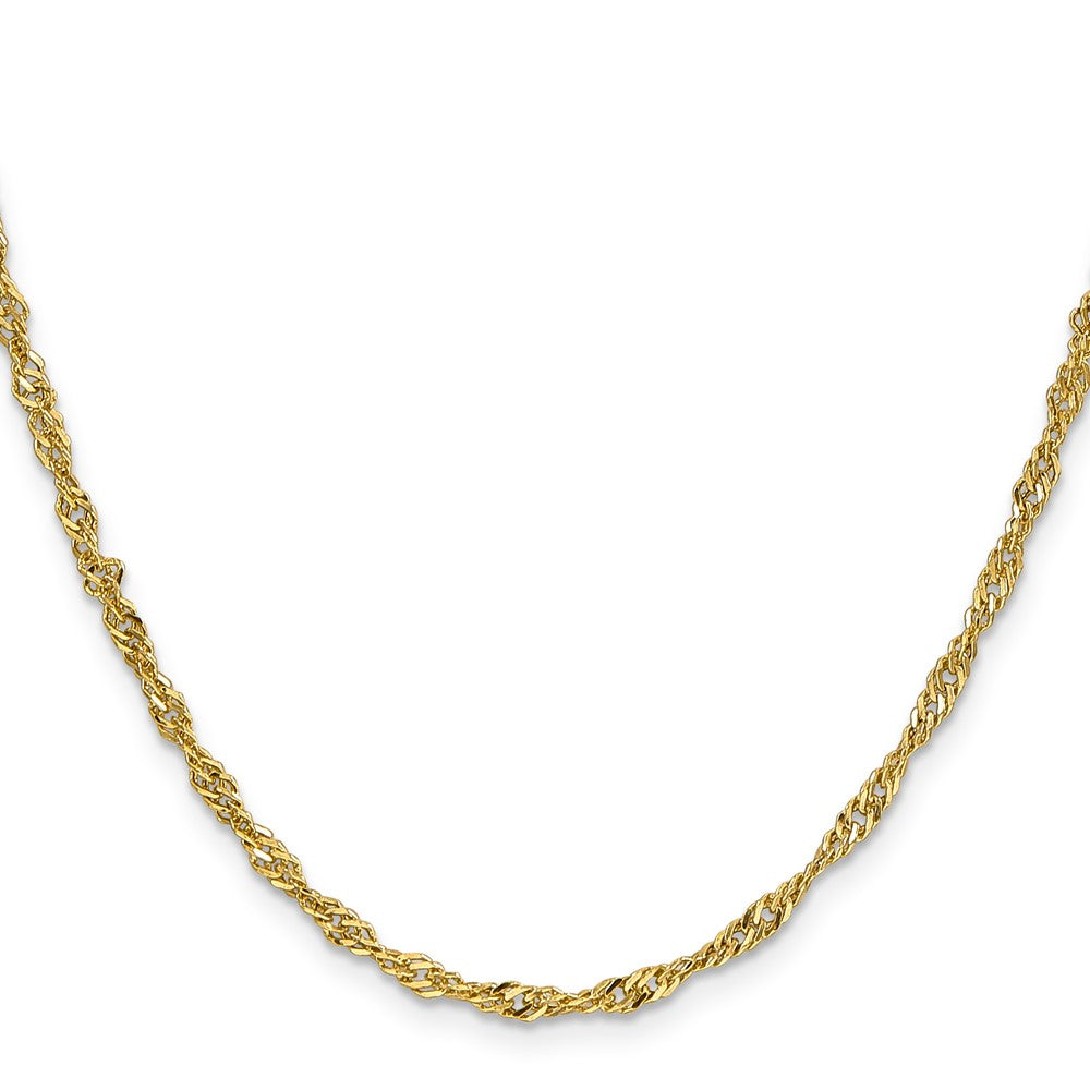 14K 2.75mm Lightweight Singapore with Lobster Clasp Chain