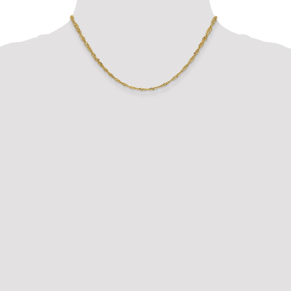 14K 2.75mm Lightweight Singapore with Lobster Clasp Chain
