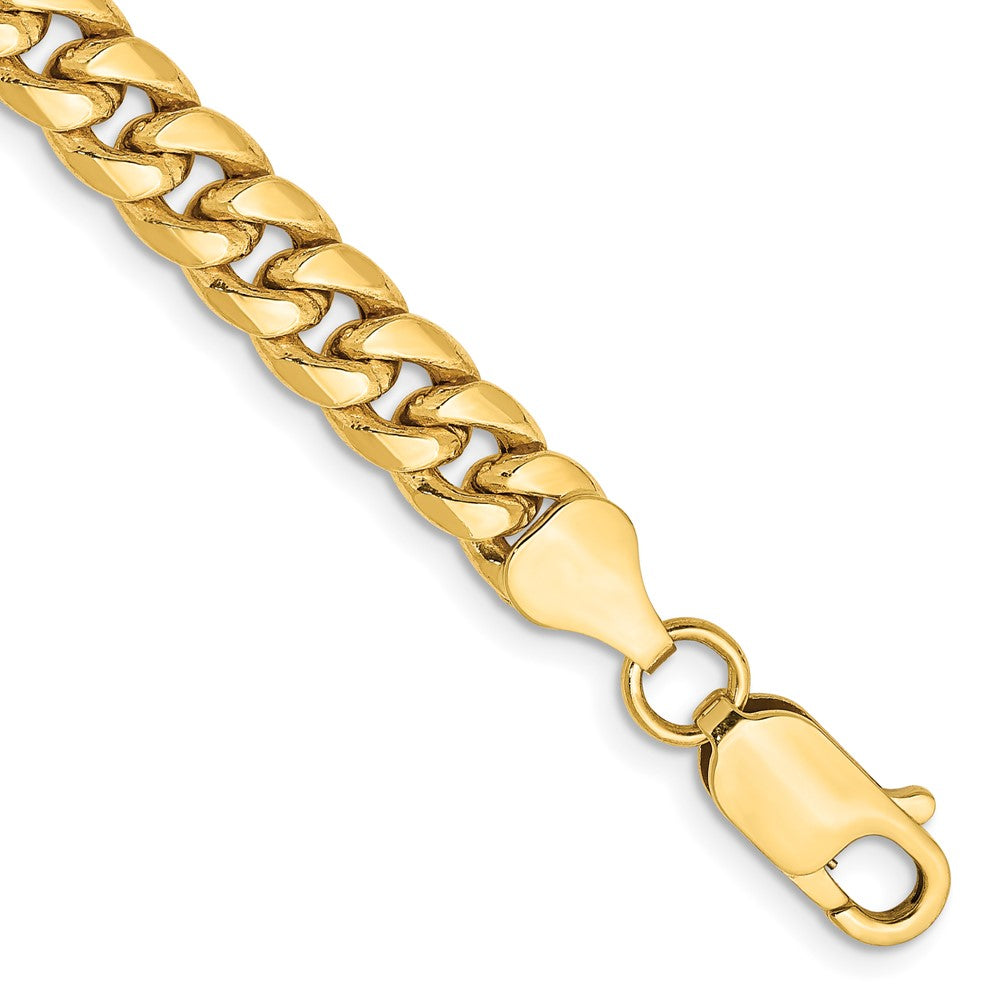14K 6mm Semi-Solid Miami Cuban with Lobster Clasp Chain