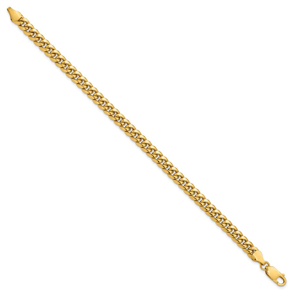14K 6mm Semi-Solid Miami Cuban with Lobster Clasp Bracelet