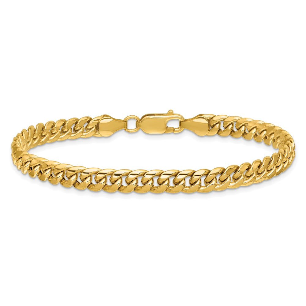14K 6mm Semi-Solid Miami Cuban with Lobster Clasp Bracelet