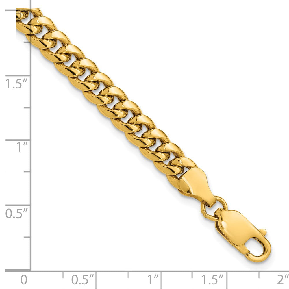 14K 6mm Semi-Solid Miami Cuban with Lobster Clasp Bracelet